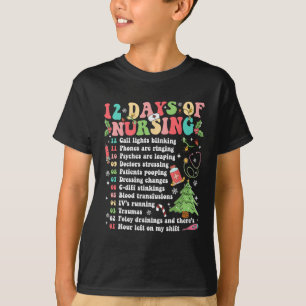 T-shirt 12 Jour D'Infirmière Hôpital Noël Infirmière Noël