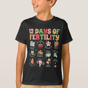 T-shirt 12 Jours De Fertilité Ivf Infirmière Noël Ob Gyn T