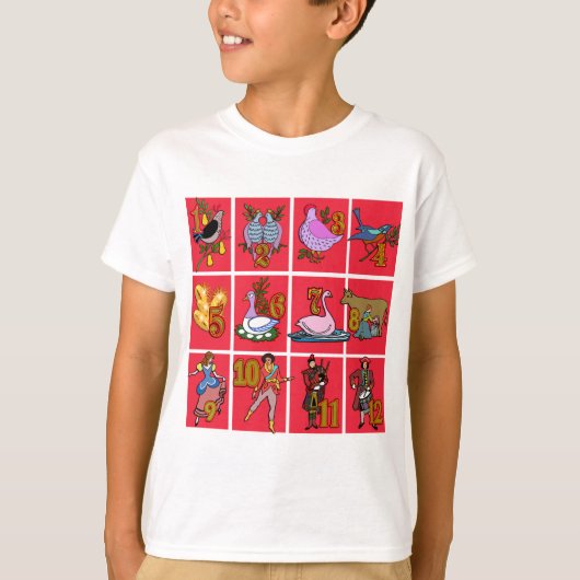 T-shirt 12 Jours de Noël T-shirts, Vêtements, Cadeaux (Devant)