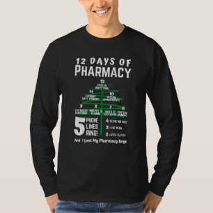 T-shirt 12 Jours De Pharmacie Arbre De Noël Arbre De Noël 