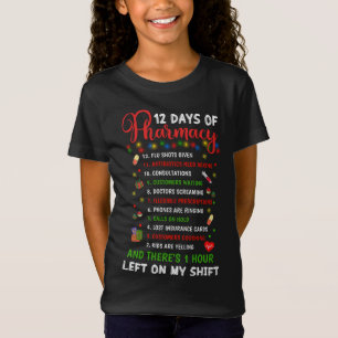 T-Shirt 12 Jours de Pharmacie Funny Christmas Pharmacist T