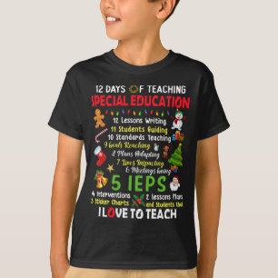 T-shirt 12 Jours D'Enseignement Spécial Enseignant Elf