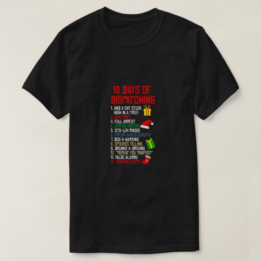 T-shirt 12 Jours D'Expédition Du Pajama De Noël (Design devant)