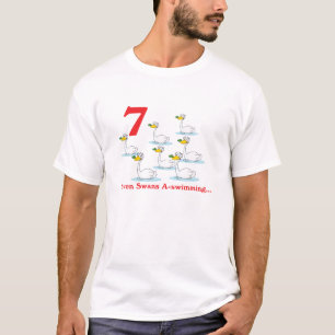 T-shirt 12 jours sept cygnes a-nager