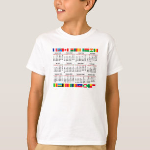T-shirt 12 mois calendrier de l'année 2025