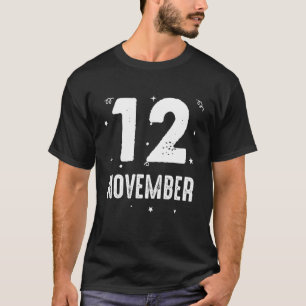 T-shirt 12 novembre Fête d'anniversaire Occasions spéciale