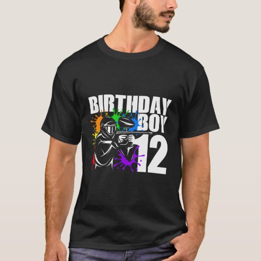 T-shirt 12 Paintball Py 12E Pour (Devant)