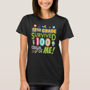 T-shirt 12e 12e année Survie 100 jours de moi 100e D