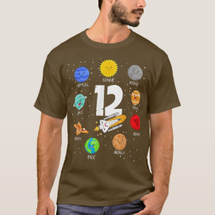 T-shirt 12e anniversaire astronaute 12 ans anniversaire ga