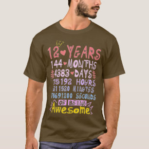 T-shirt 12e anniversaire Cadeau 12 ans être merveilleux ga