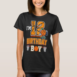 T-shirt 12e anniversaire de basket-ball garçon 12 ans enfa