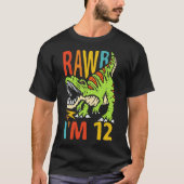 T-shirt 12e anniversaire Dinosaur T Rex Rawr J'ai 12 ans p (Devant)