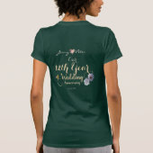 T-shirt 12e anniversaire du Mariage Jade and Peonies (Dos)
