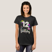 T-shirt 12e anniversaire fille 12 ans Anniversaire Doughnu (Devant entier)