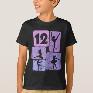 T-shirt 12e anniversaire fille danseuse Ballet Ballerina 1