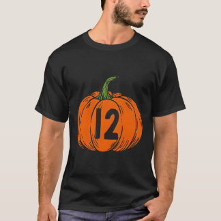 T-shirt 12E Anniversaire Jack-O'-Lanterne Citrouille 12 An
