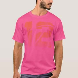 T-shirt 12E Anniversaire Joueur De Basket De Basket 12