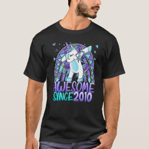 T-shirt 12e anniversaire Rainbow 12 ans Dabbing licorn