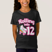 T-Shirt 12e anniversaire Roller Patinage 12 ans (Devant)