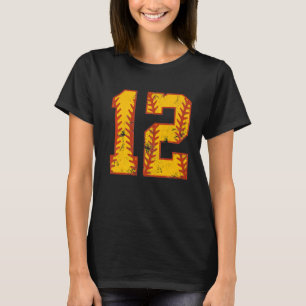 T-shirt 12e anniversaire Softball Bdy 12 ans fille