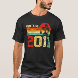 T-shirt 12e anniversaire Vintage 2011 Retro Boy Girl 12 an