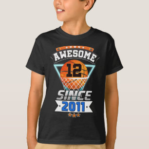 T-shirt 12ème Anniversaire Joueur de Basketball Awesome de
