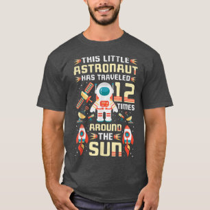 T-shirt 12ème Anniversaire L'Astronaut A Voyagé 12 Fois Ar