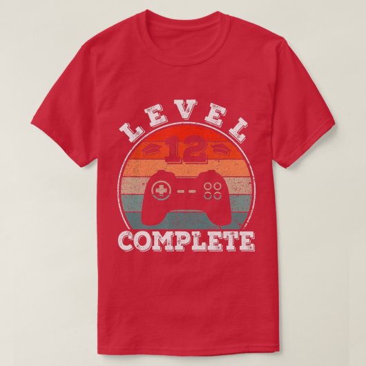 T-shirt 12th Grade Graduation High School Level 12 Complet (Design devant)