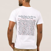 T-shirt 13,1 Leçons courantes de la vie (Dos)