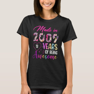 T-shirt 13 Année D'Être Formidable Fait En 2009 Anniversai