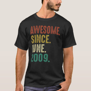 T-shirt 13 Anniversaire Awesome Depuis Juin 2009