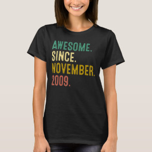 T-shirt 13 Ans Awesome Depuis Novembre 2009 13th Bi