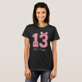 T-shirt 13 ans Coquette rose Bow Officielle Adolescent 13 (Devant entier)