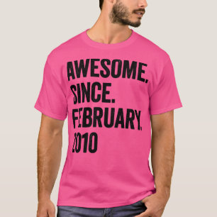 T-shirt 13 ans d'émerveillement depuis février 2010 13e an