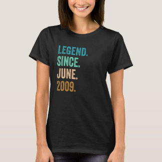 T-shirt 13 Ans Légende depuis Juin 2009 13e Anniversaire