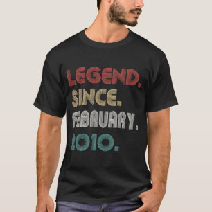 T-shirt 13 Ans Légende Vintage Depuis Février 2010 13