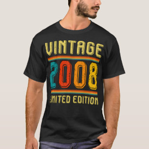 T-shirt 13 Ans Pour Hommes Femmes Rétro Vintage 2008 Limit