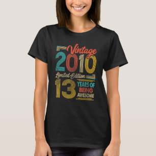 T-shirt 13 ans Vintage 2010 13e anniversaire