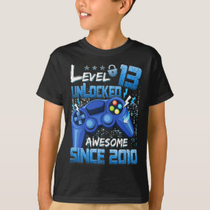 T-shirt 13 Déverrouillé Awesome 2010 Jeu vidéo garçon 13e 