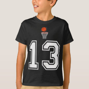 T-shirt 13 Nombre Style de basket-ball Débardeur blanc Vin
