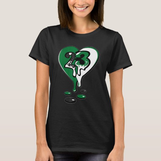 T-shirt 13 Retro Loser Green 23 Dripping Coeur Concord 13 (Devant)