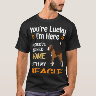 T-shirt 13 Tu Es Heureux Chez Toi Avec Mon Beagle
