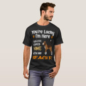 T-shirt 13 Tu Es Heureux Chez Toi Avec Mon Beagle (Devant entier)
