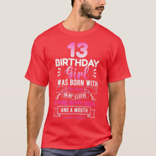 T-shirt 13e anniversaire 13 ans filles drôle nager Anniver