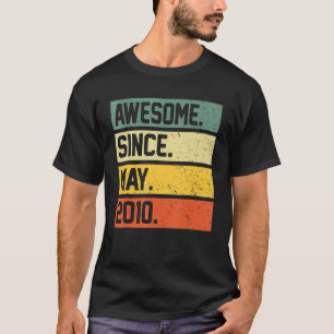T-shirt 13e Anniversaire Cadeau 13 ans Awesome depuis mai