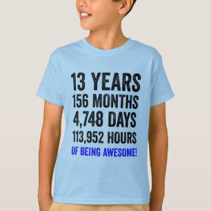 T-shirt 13e anniversaire // Compte à rebours pour l’annive