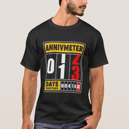 T-shirt 13E Anniversaire Du Mariage S Pour Le Mari Couple (Devant)