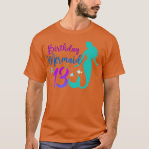 T-shirt 13e anniversaire Mermaid Ocean 13 ans Bd magique