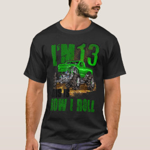 T-shirt 13e Anniversaire Monster Camion Pour Garçons & Fil