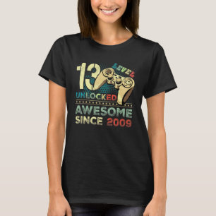 T-shirt 13e anniversaire niveau 13 déverrouillé incroyable